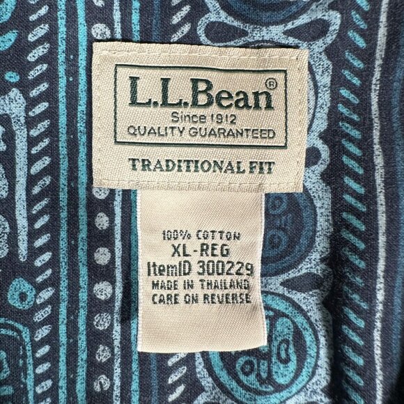 L.L. Bean Shirt Men Size XL Classic Fit Short Sleeve 100% Cotton Single Pocket - Picture 5 of 10